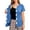 13# Blue, variant on Mastectomy Shirts with Drain Pockets for Women Chemo Port Short Sleeve Tear Away Shirts Army Green S