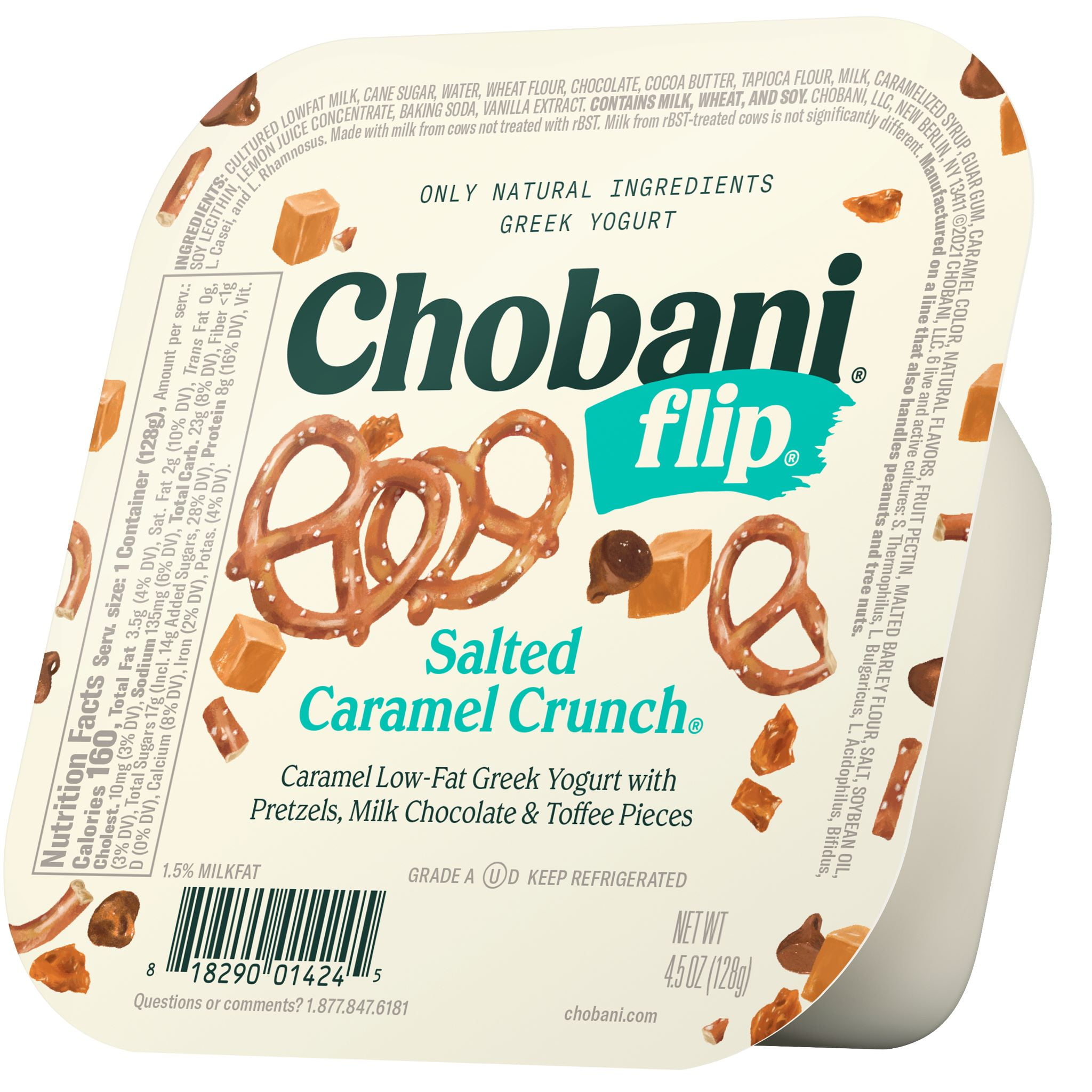 Chobani Flip Low-Fat Greek Yogurt, Salted Caramel Crunch 4.5 oz