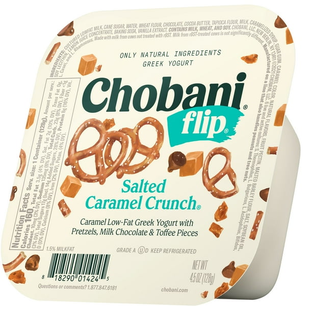 Chobani Flip LowFat Greek Yogurt, Salted Caramel Crunch 4.5 oz