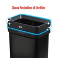 thumbnail image 5 of Clorox Trash Can, 13 Gallon Stainless Steel Slim Open Top Kitchen Garbage Bin, Black, 5 of 8