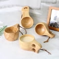 thumbnail image 2 of Mug Handmade Traditional Wooden Elegant Design Milk Cup for Camping 3 Kitchen Tool, 2 of 6