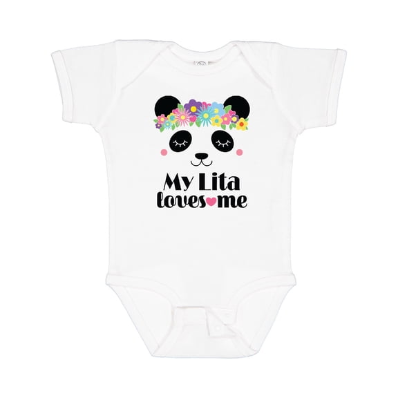 Inktastic My Lita Loves Me Grandchild Bear Girls Baby Bodysuit