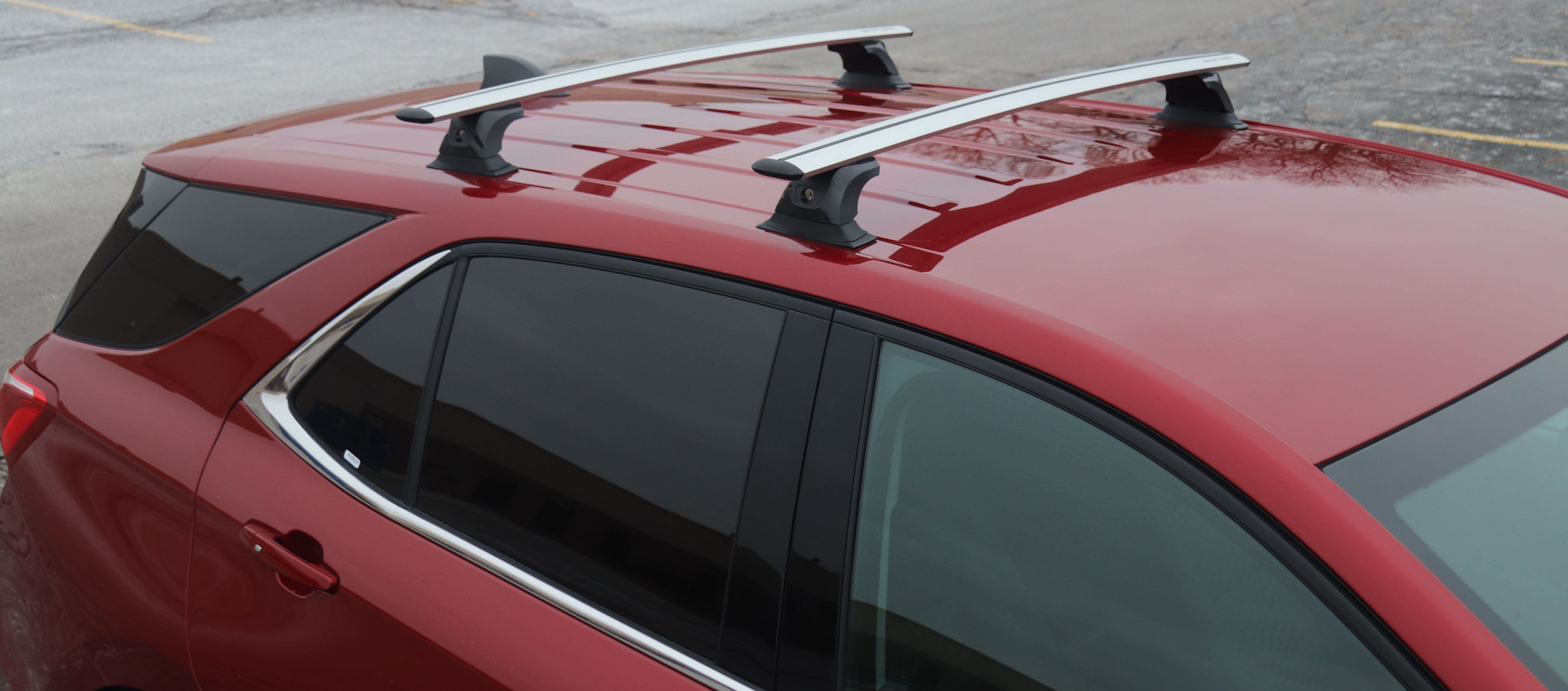 BRIGHTLINES Heavy Duty Anti-Theft Premium Aluminum Bars Roof Rack Crossbars Compatible with 2018-2019 Chevy Equinox Without Roof Rails