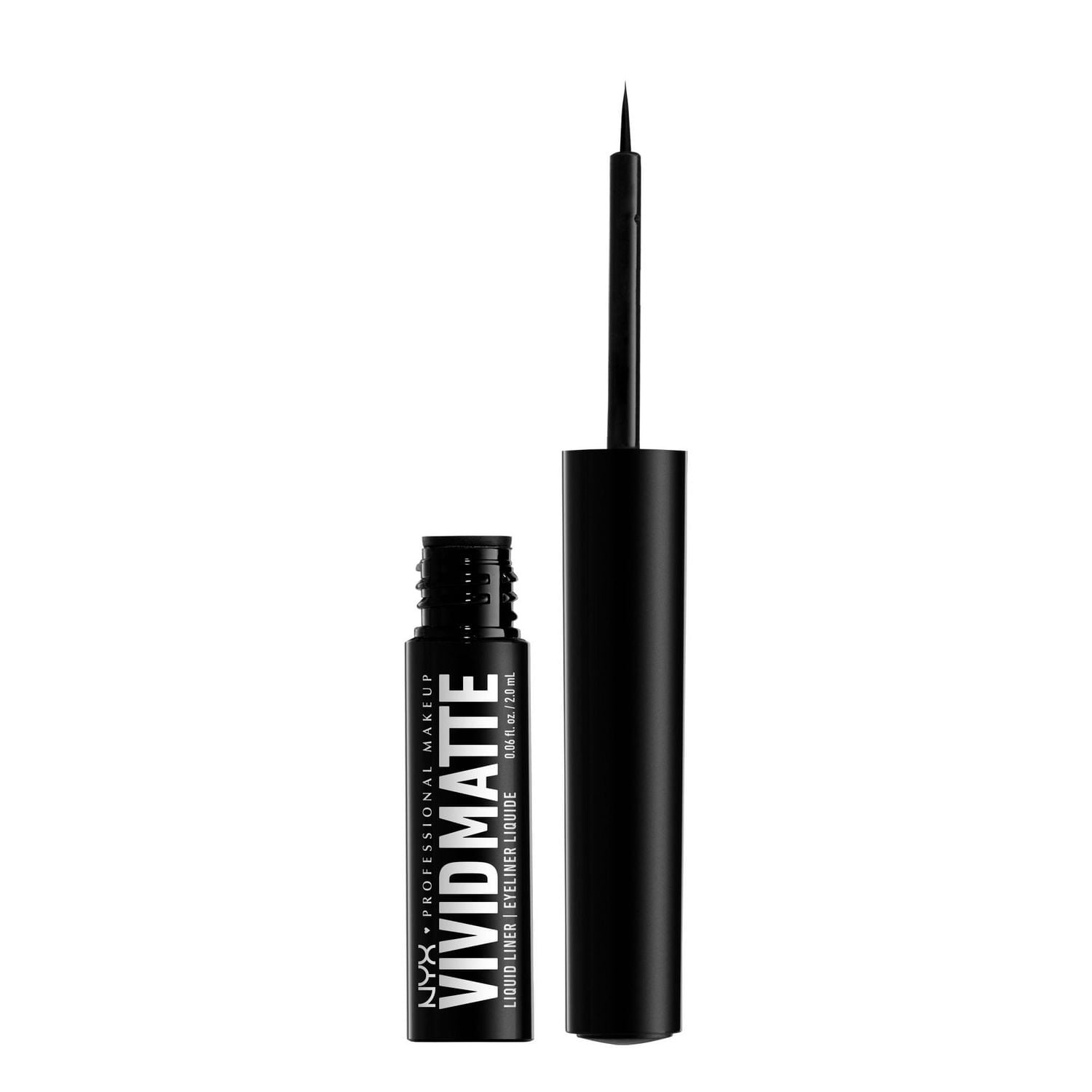 NYX PROFESSIONAL MAKEUP, Vivid Matte, Liquid Eyeliner, Transfer resistant, Precise tip, Matte finish - BLACK, Liquid matte liner