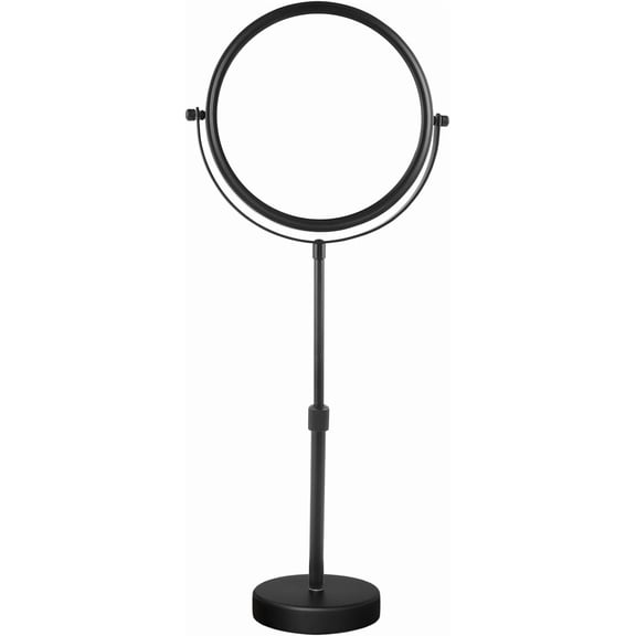 LED Lighted Makeup Mirror Tabletop, 10X Magnifying Mirror with 3 Color Lights, Brightness Adjustable Height Adjustable, 15''~19'' Double Sided Touch Switch Desk Mirror,