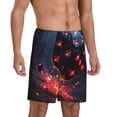 thumbnail image 6 of Mens Pajama Shorts, Cosmic Red Sparkle Dice Sleep Shorts Men Pajama Bottoms Lounge PJ Shorts with Pockets, 6 of 6
