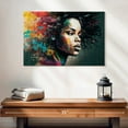 thumbnail image 2 of Elephant Stock Vibrant African Woman Wall Art - Horizontal Canvas Wall Art - Living Room Wall Decor - People Canvas - Black And Yellow Decor - 24" x 16", 2 of 8