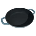 thumbnail image 6 of Flavehc Braiser Enameled Cast Iron Braiser 2.25 qt Braiser Pan with Lid Slateblue Shallow Cast Iron Casserole Braiser Pan with Handels, 6 of 7