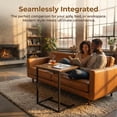 thumbnail image 6 of C Shaped End Table 2 PCS, Side Table for Sofa,Modern C-Table for Livingroom,Bedroom,Brown, 6 of 10
