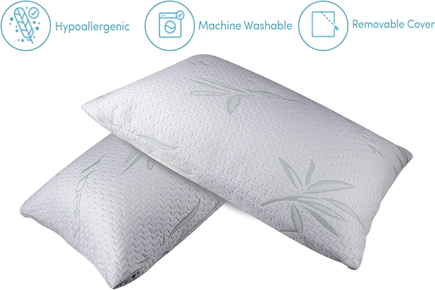 Home Sweet Home Dreams Hypoallergenic Bamboo Memory Foam Bed Pillows (2 Count)