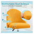 thumbnail image 6 of SONGMY Office Chair Armless Cute Desk Chair Modern Adjustable Swivel Padded Fabric Vanity Task Computer Chair Home Office Desk Chairs with Wheels (Yellow), 6 of 7