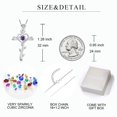thumbnail image 6 of Starchenie Rose Cross Necklace 925 Sterling Silver Heart Crucifix Pendant Birthstones February Amethyst Jewelry for Women, 6 of 6