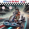 thumbnail image 5 of Licensed BMW Kids Electric Go Kart with Drift Mode, Dual 300W Motors, 36V Battery, Adjustable Seat & LED Lights, Akaber 2-Speed Drift Kart for Ages 6-12, 5 of 9