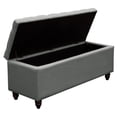 thumbnail image 5 of Park Ave Tufted Lift-Top Storage Trunk by Diamond Sofa - Grey Linen, 5 of 7