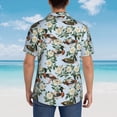 thumbnail image 6 of Daiia Mallard Ducks And Roses Hawaiian Shirt for Men Gentle Cotton Regular Short Sleeve Casual-3X-Large, 6 of 9