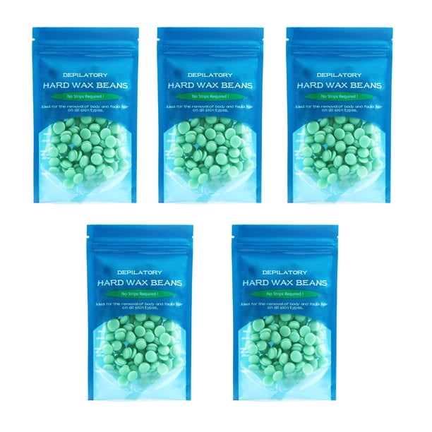 5 Bolsas Caliente de Frijol de Cera Depilación Bikini Depilatorias , Árbol de té Colcomx Depilación con cera