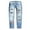 A, variant on Durtebeua Women's Patchwork Jeans Distressed Denim Trouser Pants