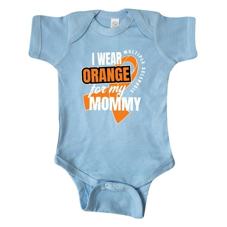

Inktastic I Wear Orange For My Mommy Multiple Sclerosis Awareness Gift Baby Boy or Baby Girl Bodysuit