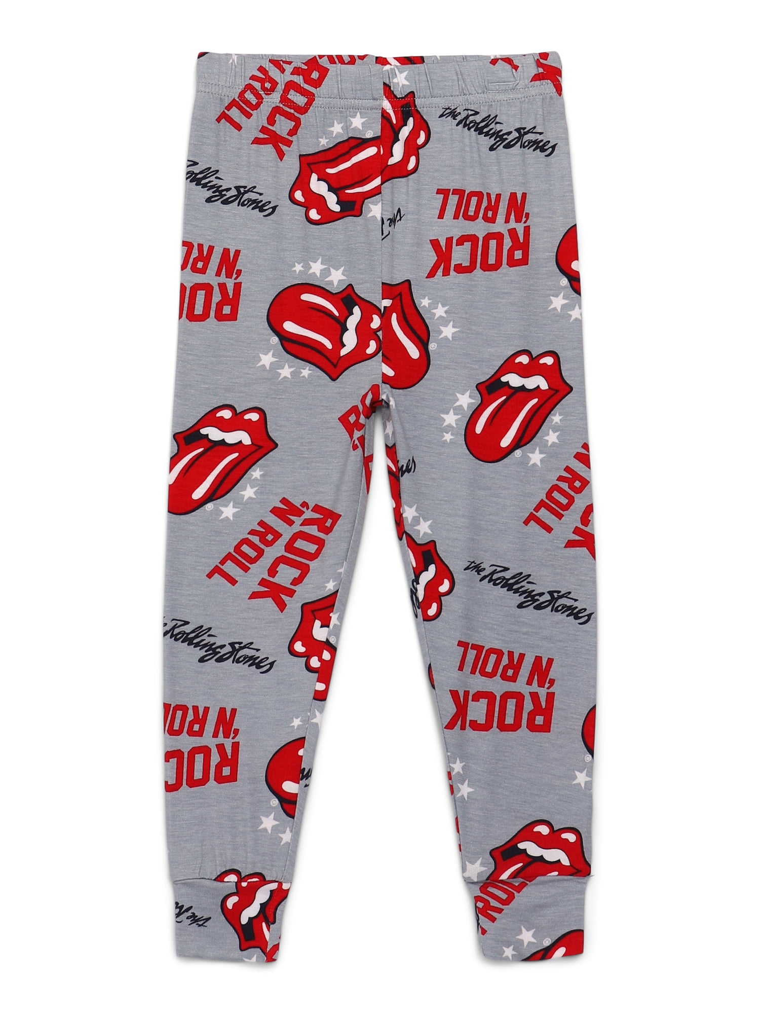The Rolling Stones Toddler Unisex Long Sleeve Top and Pants, 2-Piece Pajama Set, Size 12M-5T