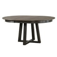 thumbnail image 4 of 5-Pc Double X-Back Solid Wood Extendable Dining Set in Grey, 4 of 14