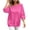 Hot Pink, variant on Otntypg Fall 3/4 Sleeve Crewneck Sweatshirts for Women Trendy Basic Solid Color Athletic Workout Tees Shirt Loose Oversized Casual Pullover Tops