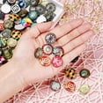 thumbnail image 3 of U8MO 100/200 Mosaic Printed Glass Dome Flatback Cabochons For Pendants Jewelry Making-25mm, 100pcs, 3 of 9