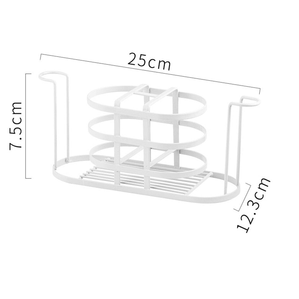 Bathroom Metal Shelf Couple Toothbrush Cup Holder Wall Mounted