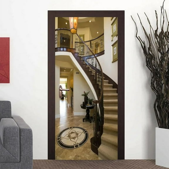 D Door Sticker Wallpaper Mural Removable Vinyl Self-adhesive New York Building Home Bath r Art Deca