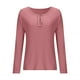 thumbnail image 3 of Ailaofu Women’s Long Sleeve Henley T Shirts Button Down Slim Fit Tops V-Neck Ribbed Knit Shirts, 3 of 6