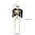 thumbnail image 3 of Halloween Skeleton Decorations, 16inch Halloween Skeleton with Feather Wings Full Body Posable Movable Jonints for Halloween Party Home Decoration, 3 of 5