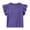 Purple, variant on Toddler Girls Summer Ribbed Tops Ruffle Sleeve Casual Going Out Tee Shirts Cooling Crewneck Pullover Tshirt 2 Years, Purple
