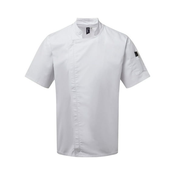 Premier Mens/Womens Chefs Zip-Close Short Sleeve Jacket