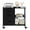 Black, variant on WoofPaw 3 Drawer Mobile File Cabinet, Freestanding Fabric Lateral Filing Cabinet Fits A4/Letter Size, Space Saving Rolling Printer Stand with X-Frame and Open Storage Shelf for Home Office,Dark Gray