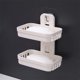thumbnail image 5 of Multipurpose Kitchen Bathroom Shelf Wall Holders Storage Rack Bathroom Rack Storage Box Strong Adhesive Sticker Shower Rack Shelf - 2 Soap Box- Deals Of The Day Clearance, 5 of 9