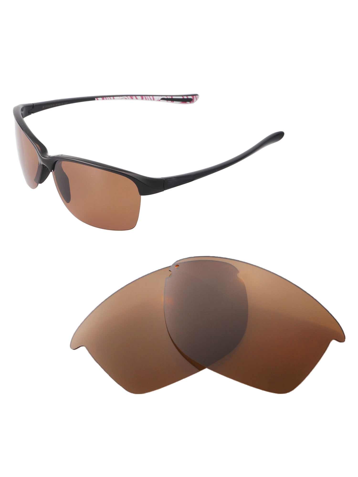 Walleva Brown Polarized Replacement Lenses for Oakley Unstoppable