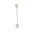 thumbnail image 5 of Diamond Heart Lariat Necklace Round Cut In 14K Yellow Gold 0.14Cttw, 5 of 7