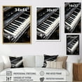 thumbnail image 4 of Designart "Serenity In Black And White Piano Keys IV" Music Floater Framed Canvas Prints, 4 of 5