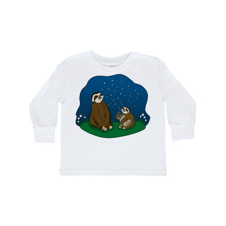 

Inktastic Summer Sloths With Fireflies Gift Toddler Boy or Toddler Girl Long Sleeve T-Shirt