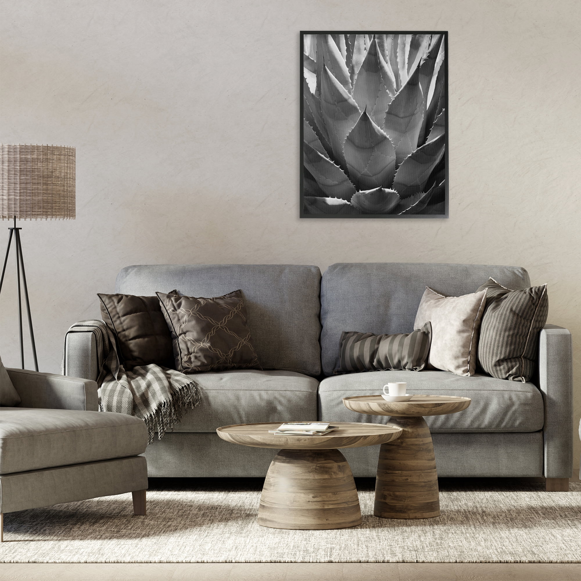 Stupell Industries Desert Plant Detail Botanical & Floral Photography Black Framed Art Print Wall Art, 24 x 30