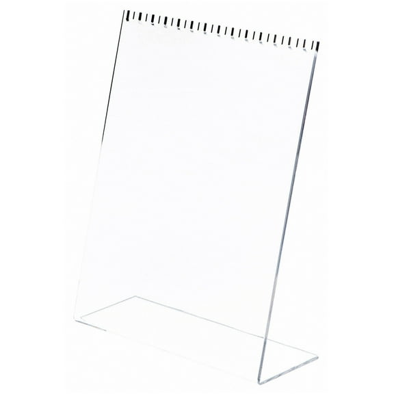 Plymor Clear Acrylic Necklace Display Stand With Top Hooks, 10.625" W x 4" D x 13.5" H (2 Pack)