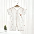 thumbnail image 2 of Hrsba Boys Girls Romper, Rompers For Boys Girls For 0-12 Month Newborns Seamless Print Short Sleeved Air Conditioning Sleepwear Outdoor Wear, 2 of 3