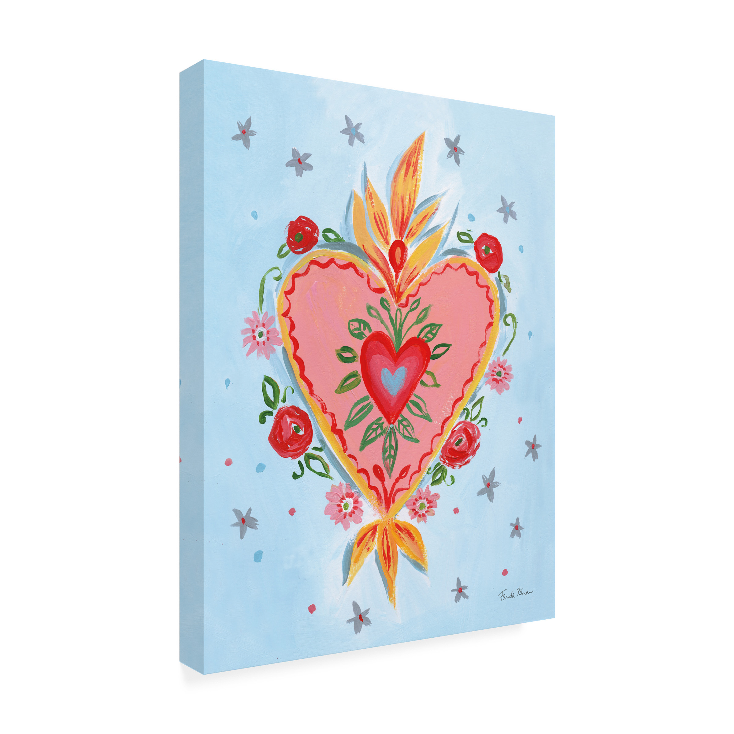 Trademark Fine Art 'Frida's Heart III' Canvas Art by Farida Zaman