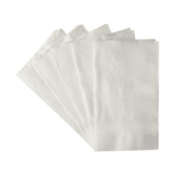 Karat [3,000 ct] Dinner Napkins 2-Ply | 7.5" x 4.25" White Party Napkins (15" x 17" Unfolded)