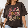 thumbnail image 4 of She Loves Jesus I Can Tell Western Christian Cowgirl Shirt, Faith Graphic Tee, Country Western Religious Shirt, Vintage Jesus Lover Gift for Women, 4 of 6