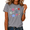 2-Grey, variant on Cozymy Women's Rose Floral Panel Print T Shirts Crewneck Short Sleeve White Outline Art Tees Everyday Casual Fashion Tops