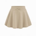 thumbnail image 6 of NIEWTR Girls Tennis Skirts Stretch Adjustable Waist Youth Golf Athletic Pleated Skorts Lining Kids Cheer Shorts Pocket for Kids 2-17Y(Khaki,7-8 Years), 6 of 6