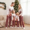 thumbnail image 2 of Nibbcoa Family Christmas Pajamas Matching Set Long Sleeve Crew Neck Tops and Pants, 2 of 8