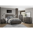 thumbnail image 6 of Miekor Furniture Contemporary Design 1pc 6-Drawers Dresser Gray Finish Polished Hardware Wooden Bedroom Furniture MK7618, 6 of 7