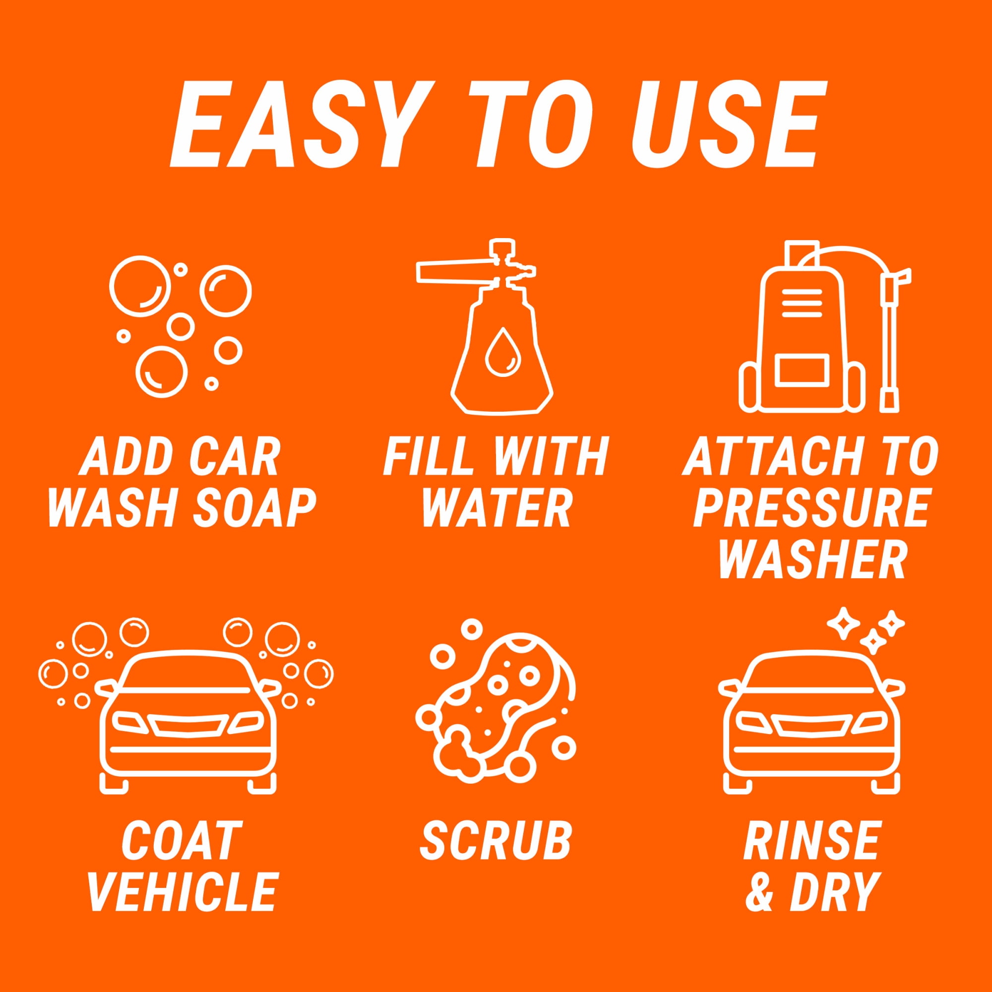 Armor All 2-in-1 Foam Cannon Kit, With Foam Cannon and Adaptor - 3 Count