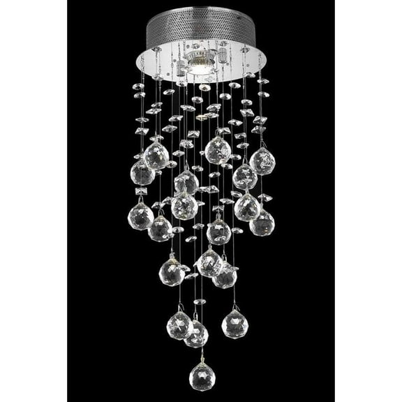One Light Flush Mount-Chrome Finish-Royal Cut Crystal Type Bailey Street Home 390-Bel-3336025